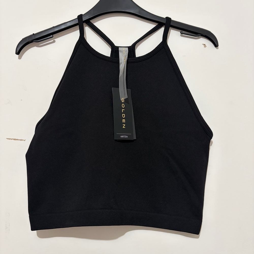 Aritzia TNA Golden Halter Racerback Cami